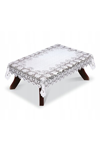 NO BRAND FAȚĂ DE MASĂ JACQUARD DRECTANGULARĂ ALBĂ 130X180 BRODATĂ