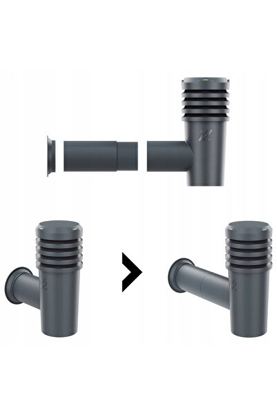 NO BRAND Tub de extensie pentru șemineu cu aerisire laterală 20 cm fi110 ANTR...
