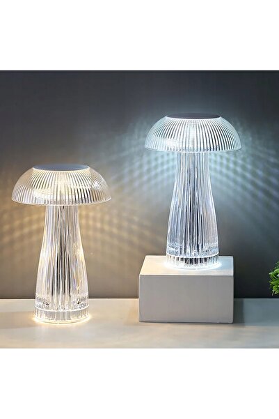 NO BRAND Lampă de noapte din cristal, lampă de birou LED, în formă de ciuperc...