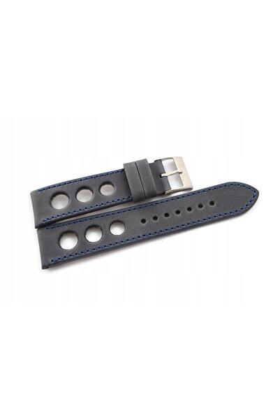 NO BRAND LAVVU Vintage LSMUL20 - 20mm - Albastru Marin - Curea de ceas din piele