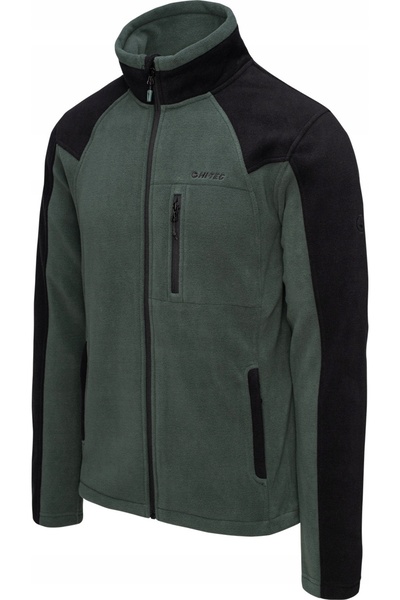 HI-TEC Hanorac din fleece pentru bărbați, călduros, MONAR, mărimea L, verde