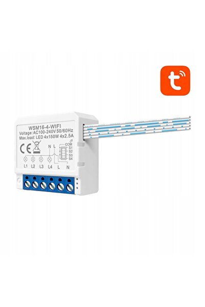 NO BRAND Modul WiFi suplimentar AVATTO Tuya Smart Life Comutator releu 4 circ...