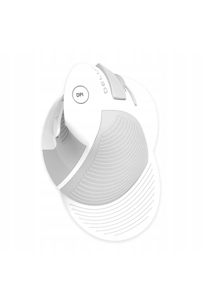 Delux Mouse Ergonomic Vertical Wireless Bluetooth 5.0 2.4GHz Alb