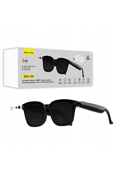 NO BRAND Blavec Ochelari inteligenți SG01-B cu cameră HD AI și Wi-Fi