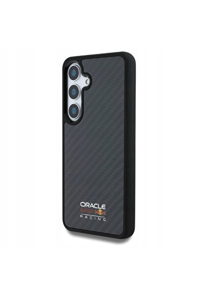 NO BRAND Husă pentru Galaxy S25, Red Bull, cu logo lucios din fibră de carbon...