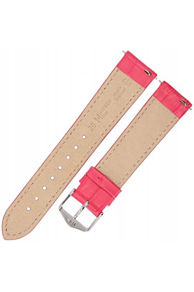 NO BRAND HIRSCH Duke L - Roz - 20mm - Curea de ceas din piele