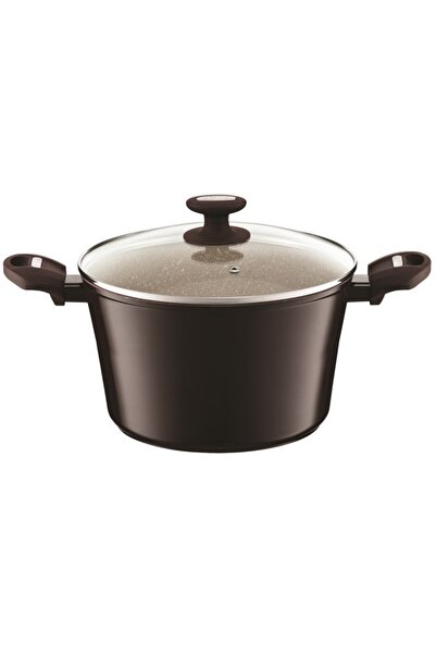 NO BRAND Oală înaltă Brown Stone Ambition 20cm 3.8l