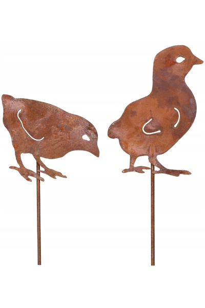 NO BRAND SET FIGURINE PUI DECORATIVE DE GRĂDINĂ DIN OȚEL Ruginire