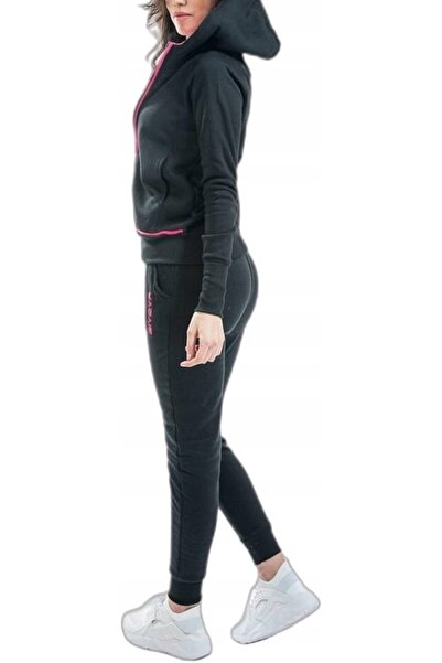 Givova Set trening hanorac și pantaloni LFB26 negru fucsia 40 L
