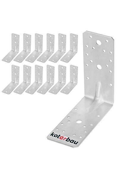 NO BRAND 12x CONECTOR DE UNGURĂ REFORCAT PENTRU LUCRĂRI DIN LEMN 150x150x65MM