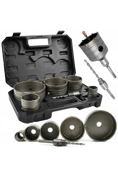 NO BRAND Burghie pentru pereți de beton, tip coroană, 40-125mm, adaptor SDS P...