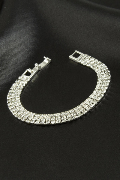 SORA GROUP 3 Row Stone Watercourse Bracelet