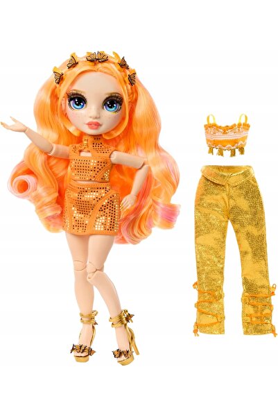 MGA Păpușă Poppy în stil Rainbow High, Păpușă Rowan la modă, Set de ținute su...