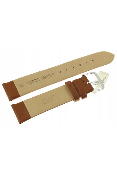 NO BRAND Curea de ceas din piele maro 20 mm JVD R14903