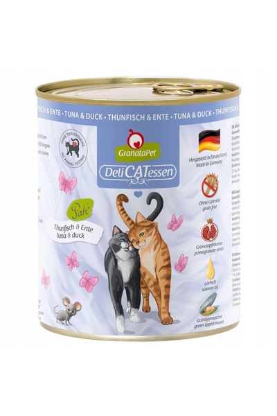 NO BRAND GranataPet DeliCatessen hrană umedă pentru pisici, ton și rață 6x 800g