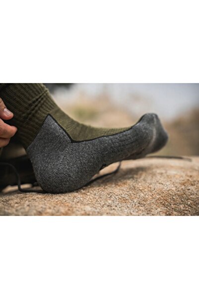 NO BRAND SKARPETY SEELAND FIELD 3-PACK - Verde Sosnowa/Gri Închis -39-42