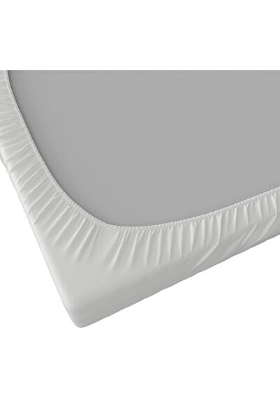 NO BRAND Set de 6 cearșafuri cu elastic 140x200 cm alb cu buzunare simple