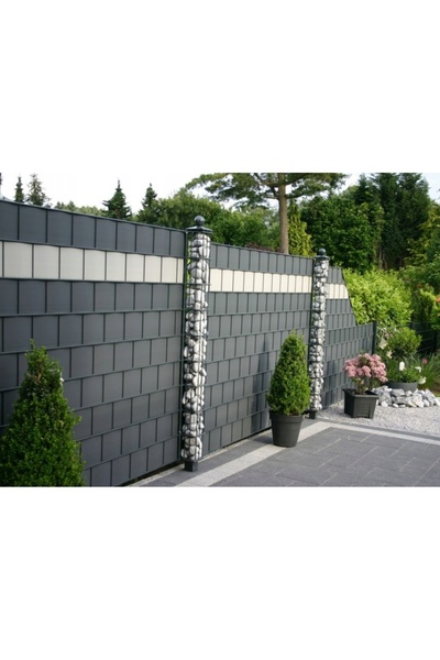 NO BRAND Bandă groasă pentru gard, protecție gard, 19cm x 26m, antracit, 1200...
