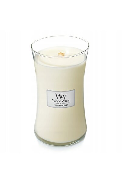 WoodWick Lumânare aromatică 610g Nucă de cocos insulară