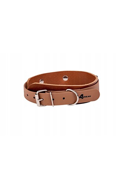 NO BRAND Zgardă Tropic BIOTHANE + PIELE 38 mm Maro 4WILD 38-52 cm -Nr.