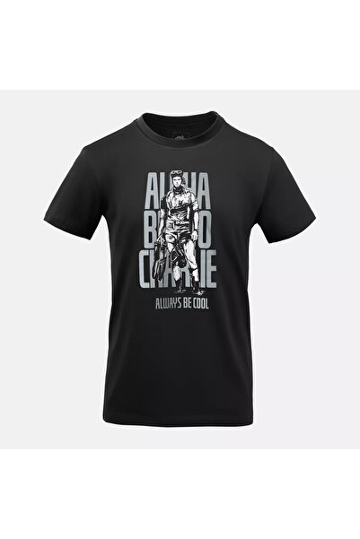 NO BRAND Tricou imprimat bărbați bumbac Helikon T-shirtScud ABC - Negru XL