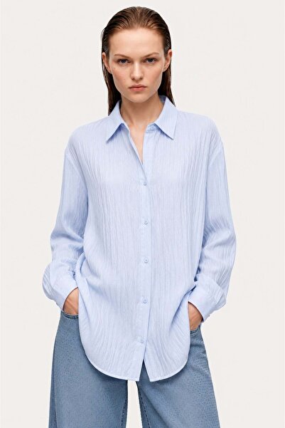 HAKKE Premium Textured Line Patterned Long Sleeve Shirt