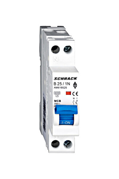 SCHRACK Disjunctor automat modular AMPARO, 6 kA, B 25 A, 1 P+N, 1 UH