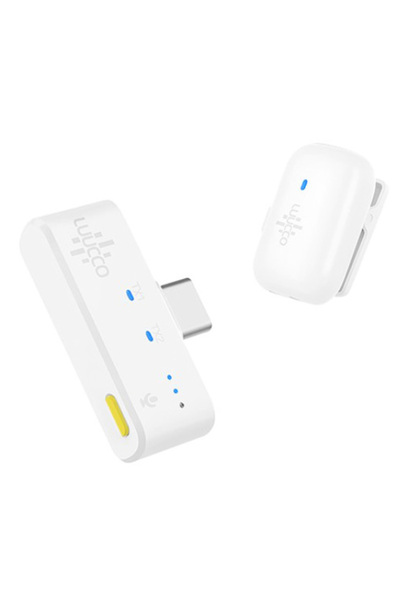 LUUCCO Microfon Lavaliera Wireless MiniPods-K1,USB-C, alb