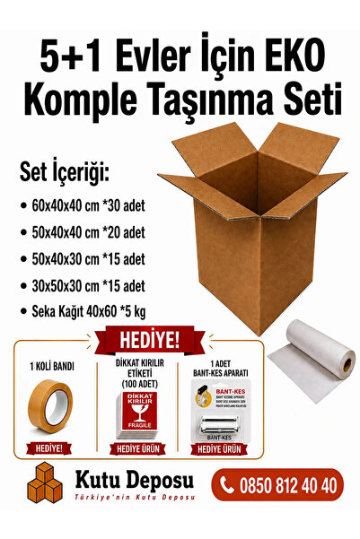 5+1 Evler için EKO Komple Taşınma Seti