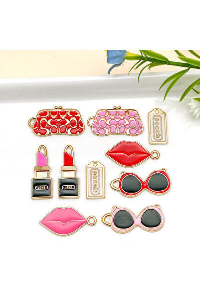 choice2 style 1 Mix 3/9pcs Alloy Drip Oil Women's Series Pendant Accessories,...
