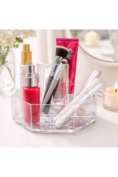 Zâna Casei Rotating Organizer with 7 Compartments for Makeup Brushes 19x19x14cm