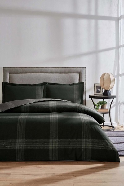 Özdilek Ranforce -Melange Black- Single Duvet Cover Set with Elastic Sheets