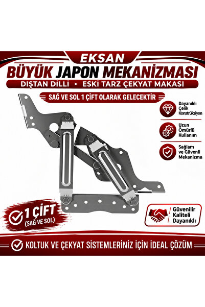 JAPON MEKANİZMASI ESKİ TİP KANEPE ÇEKYAT MAKASI (SAĞ VE SOL 1 ÇİFT OLARAK GÖNDERİM SAĞLANIR)