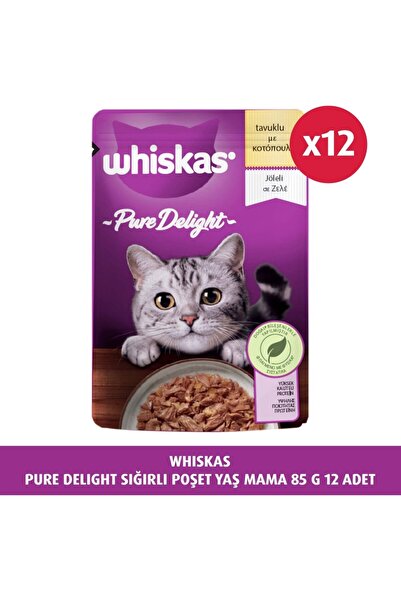 Whiskas Pure Delight Tavuklu Poşet Yaş Mama 85 G 12X