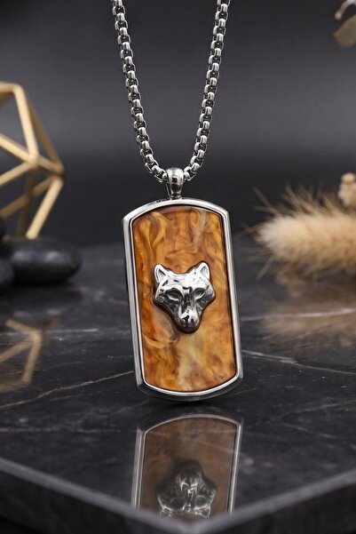 Prestige Wolf Figured Necklace Stainless Steel Chain 902898