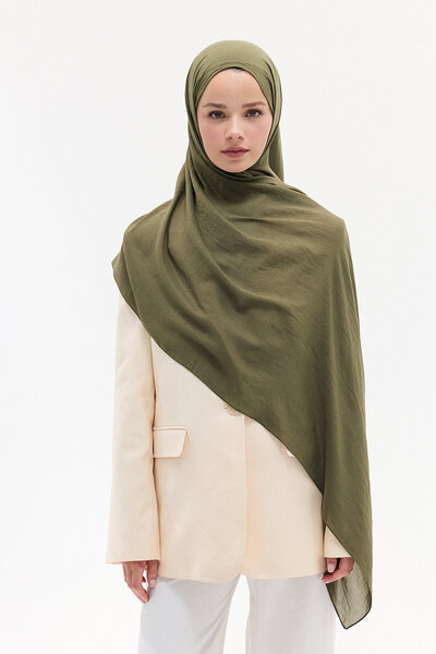 cs camellia scarf Βαμβακερό Σάλι Άνεσης - Πράσινο