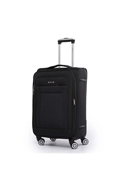 OEM Troler rigid, 4 roți, negru, 46x30x77cm
