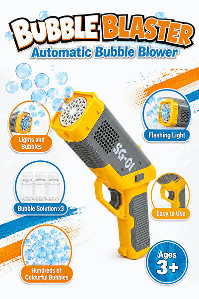 Toy Factory Bubble Blaster SG-01 Automatic Bubble Blower with Flashing Light,...
