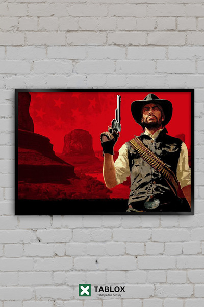 TABLOX Red Dead Redemption Τζον Μάρστον Καουμπόι Άγρια Δύση Διακοσμητικός πίν...