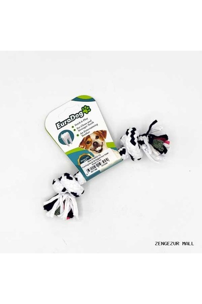 Eurodog Zengezur Dental Floss Two Knots Thin Black White (181239) 15 cm