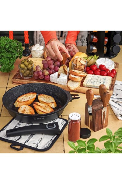 Starke Pro Set de tigăi Marble INDUCTION GAS Svart Marble 20/24/28cm