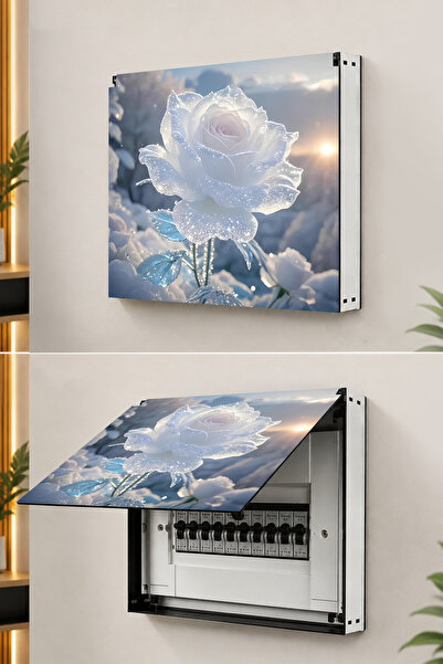 kutuTR Dekoratif Sigorta Kutusu Kapağı 39x32 cm Açılır Kapaklı Elektrik Panos...