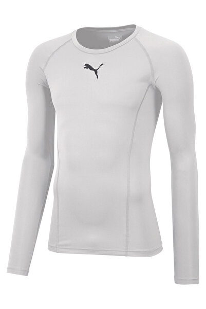 Puma LIGA Baselayer Tee LS Gri Erkek T-Shirt & Polo