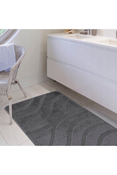 NO BRAND Covorașe de baie decupate, set gri Symphony Opal Grey (50 cm x