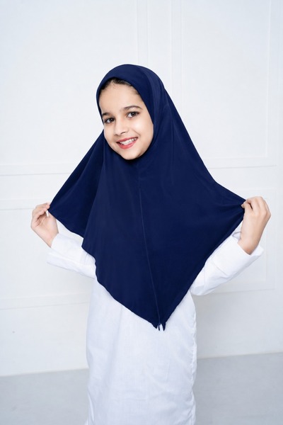 Linda Hijab Olive Green Hijab for Kids – Simple Modest Islamic Headscarf for ...