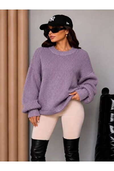 Cherry Butik Crew Neck Casual Draped Sweater