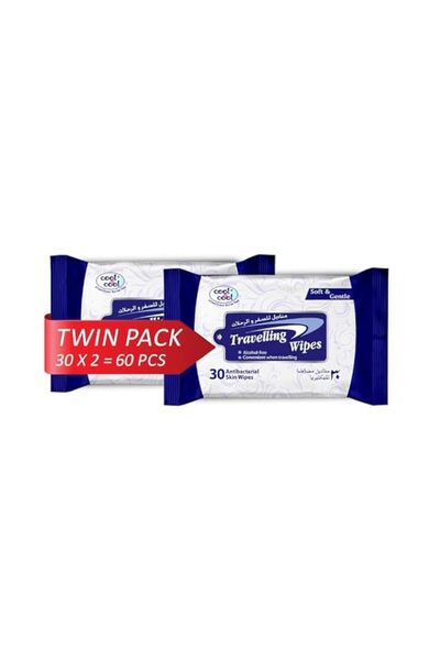 Generic Brand Cool & Cool Travelling Wipes - 30's (Pack of 2) - Convenient fo...