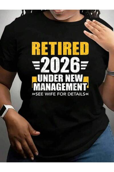 2BIR Retired 2026 Under New Management Back To School Black Graphic T Shirts Tee