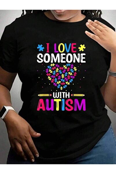 k222 I Love Someone With - Awareness Support Autism Cruise Vacation Trip Blac...