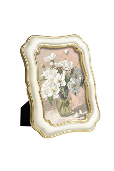 Generic Brand AELS 5x7 Inch White Gold Vintage Picture Frame, Elegant Antique...